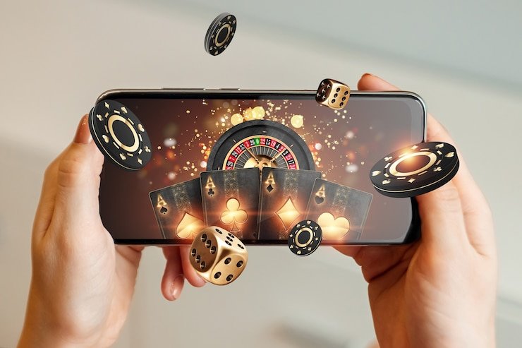 Permainan meja klasik blackjack sedang berlangsung online